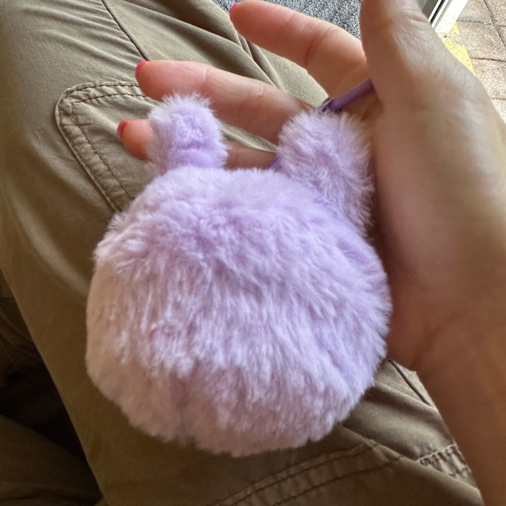 Purple Plush Monster Keychain Accessory - Picture 3 of 3
